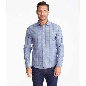 UNTUCKit Men's XL Wrinkle Free Ortman Shirt Blue Plaid Button Down Shirt